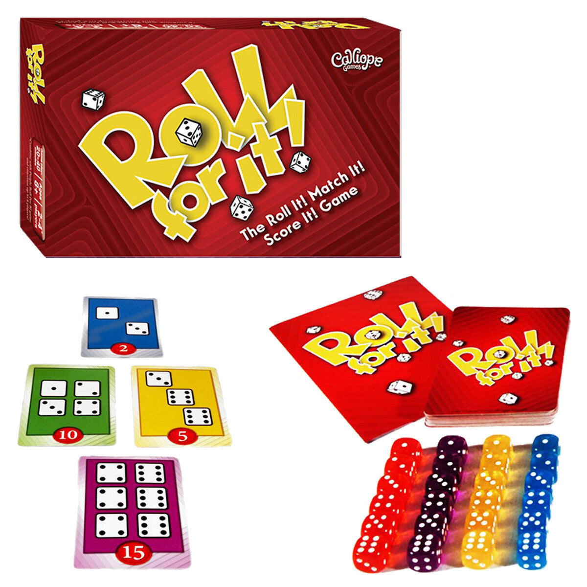 Roll For It | The Roll It, Match It, Score It Dice Game - Red – AMAZEN  PUZZLES AND GAMES